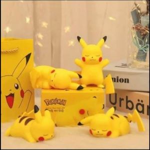 Pokemon Pikachu Night Light Glowing Toy Cute Pikachu Bedside Lamp Bedroom